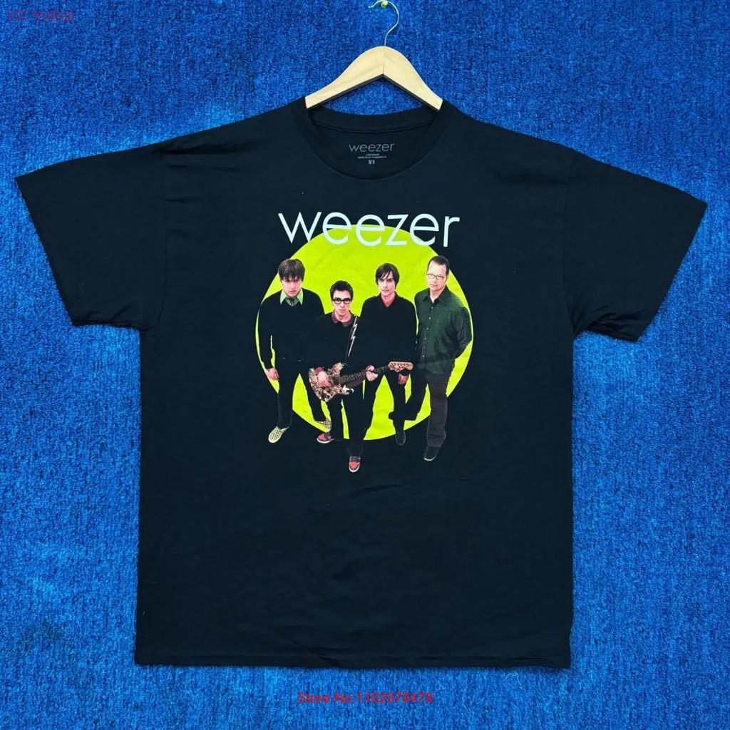 Weezer Green Album Rock T Shirt Size Extra Large Vintage Washed Stretched Comfortable Soft Slightly Designer Clothes Stylish