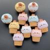 5pcs Kawaii Cute 3D Cartoon Three-dimensional Cat Ice Cream Resin Scrapbook Figurines DIY Home Decor Crafts