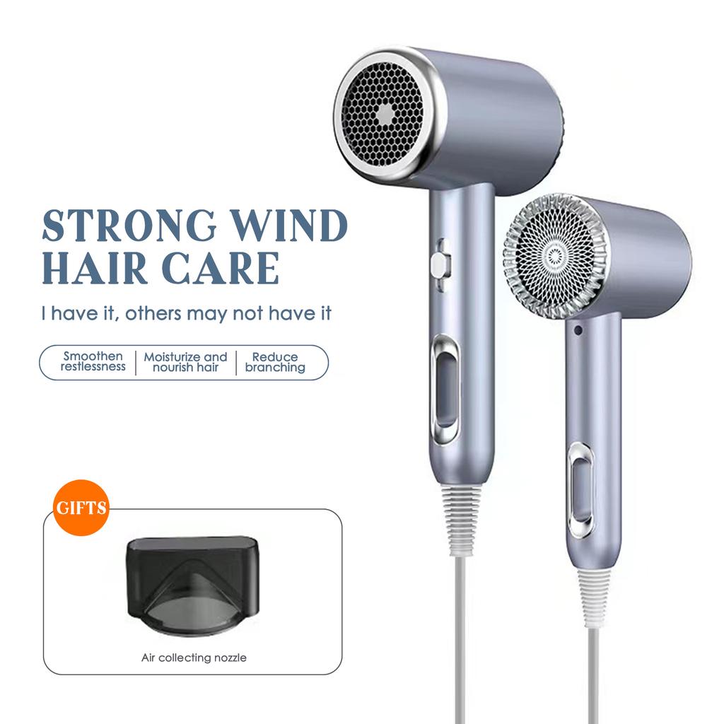 Negative Ion Hair Dryer 1600W Fast Drying Hair Care Blow Dryer Hairdryers 2 Speeds 3 Heat Settings