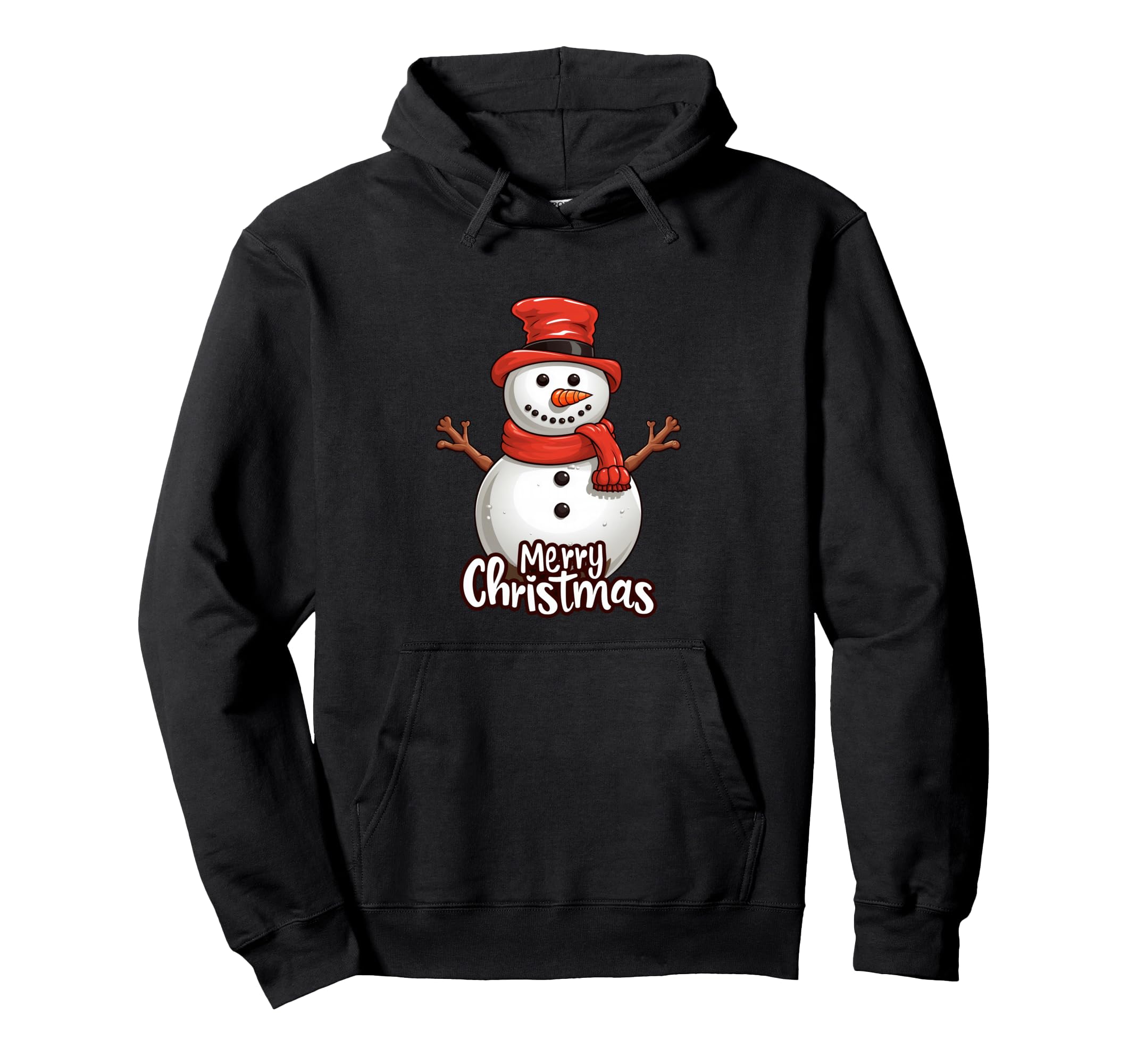 

Funny and cute snowman Christmas party hoodie чёрный