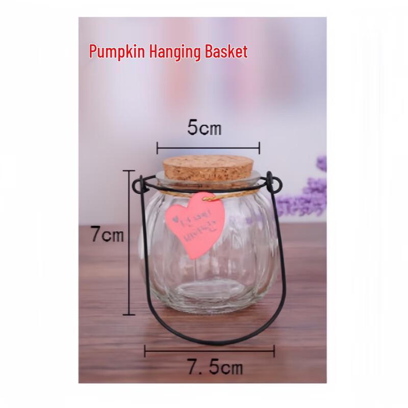 Qiaoxiuyyao Pumpkin Glass Wishing Bottles