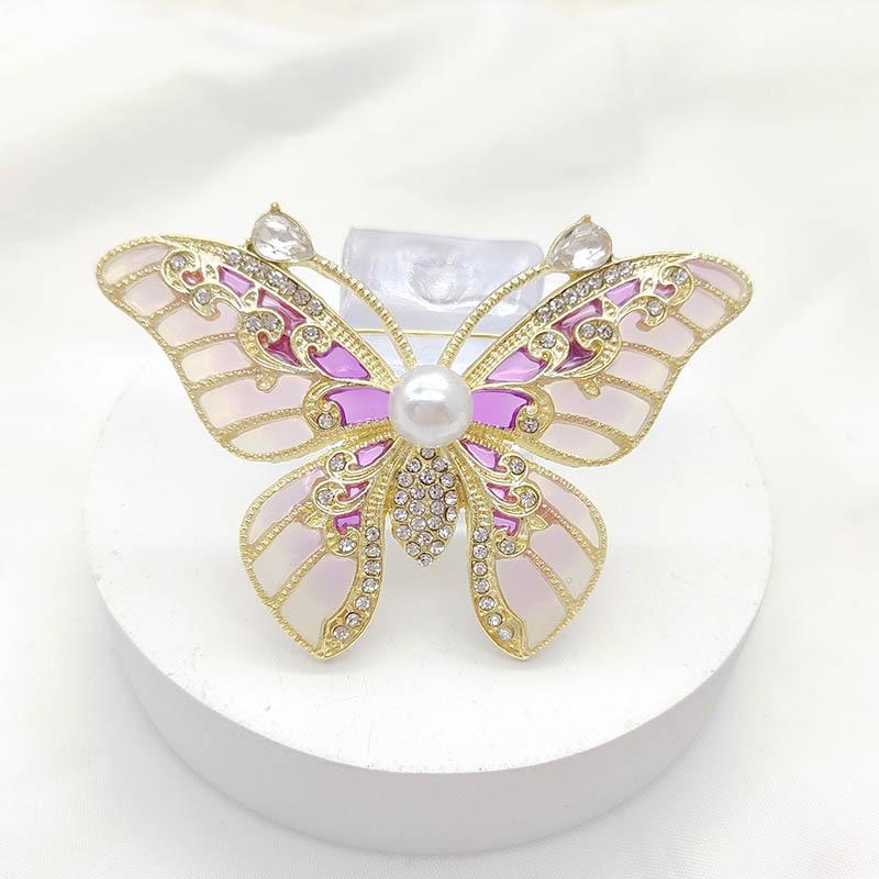 Broșă fluture, nișă cu simț pentru femei, ac cu perle de apă dulce, accesorii pentru broșă cu temperament de ultimă generație, retro
