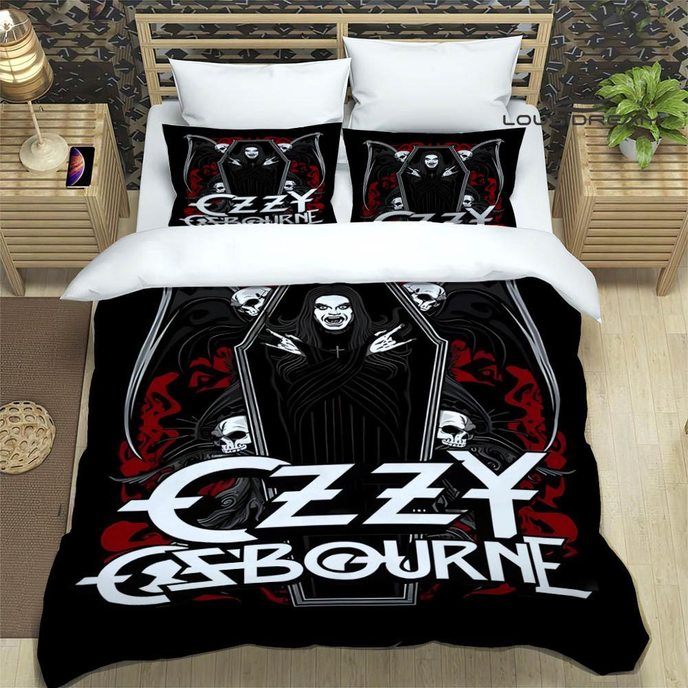 Set Biancheria da Letto Stampati Ozzy Osbourne squisito set di biancheria da letto copripiumino set piumone set biancheria da letto lusso regalo di compleanno