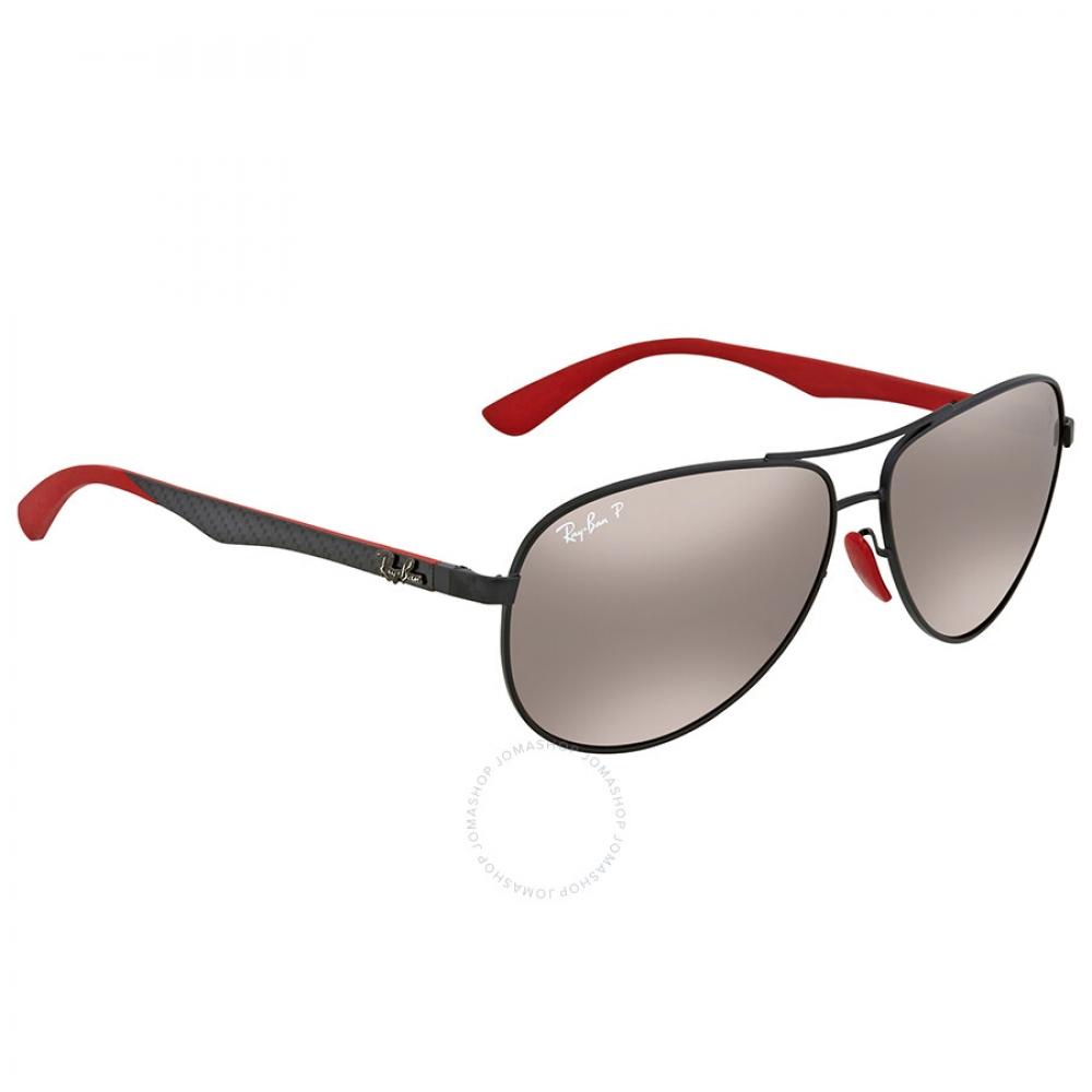 

Солнцезащитные очки-авиаторы Ray Ban Scuderia Ferrari Silver Mirror Chromance RB8313M F002H2 61