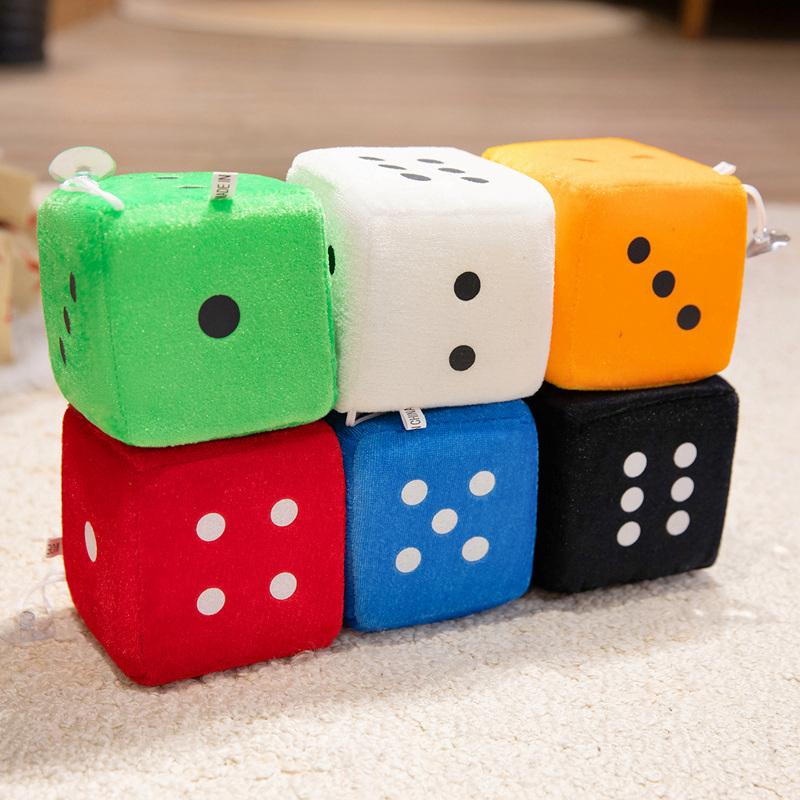 10Cm Funny Dice Hanging Pendants Creative Game Props Sponge Filling Colorful Dice Keychain Backpack Hangings Decoration Gifts
