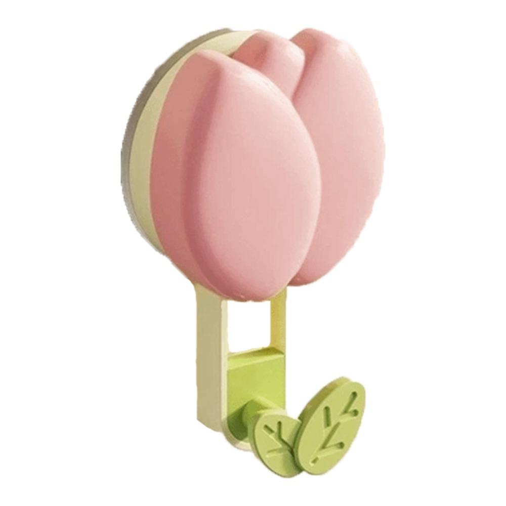 Removable Tulip Suction Cup Hooks No Drill Wall Mounted Hook Vacuum Suction Hook  Dormitory