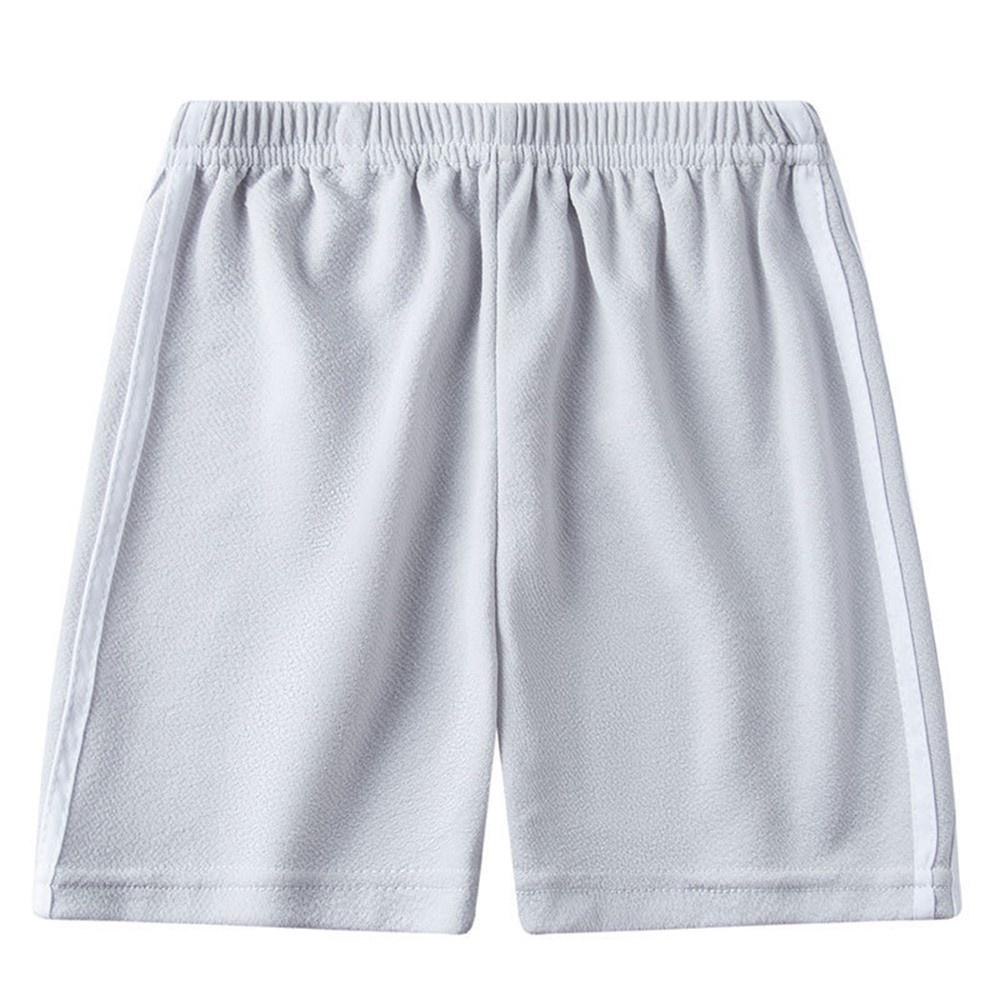 Freshfree Elastische taille shorts kinderen kinderen witte zijstreep broek meisjes jongens zomer losse broek 130