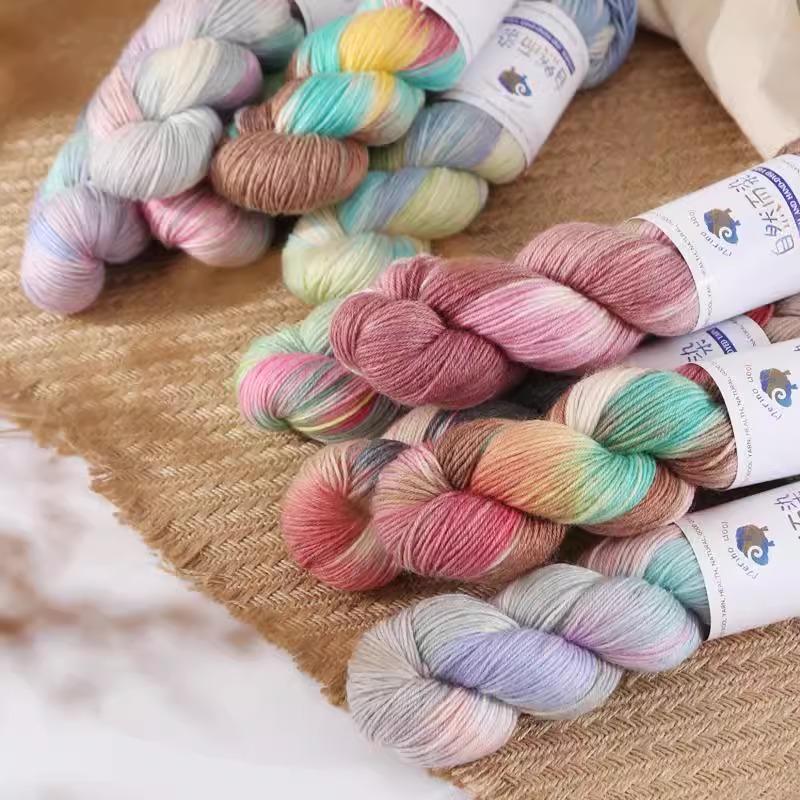 300g Gradient Wool Yarn Warm Comfortable for Hats Hand Knitting Sweater Scarf Shawl Socks Crochet Soft Segmental Dyeing Thread