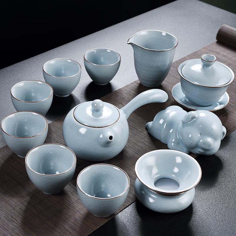 Chaxun Ru Kiln Fanchen 11-Piece Ceramic Tea Set