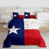 Erose Set Biancheria da Letto Stella del Texas Occidentale Sposa Trapunta Bandiera Americana Retrò Vintage Regali per Uomo Cowboy, Trapunta Patchwork Bianco Rosso e Blu Se