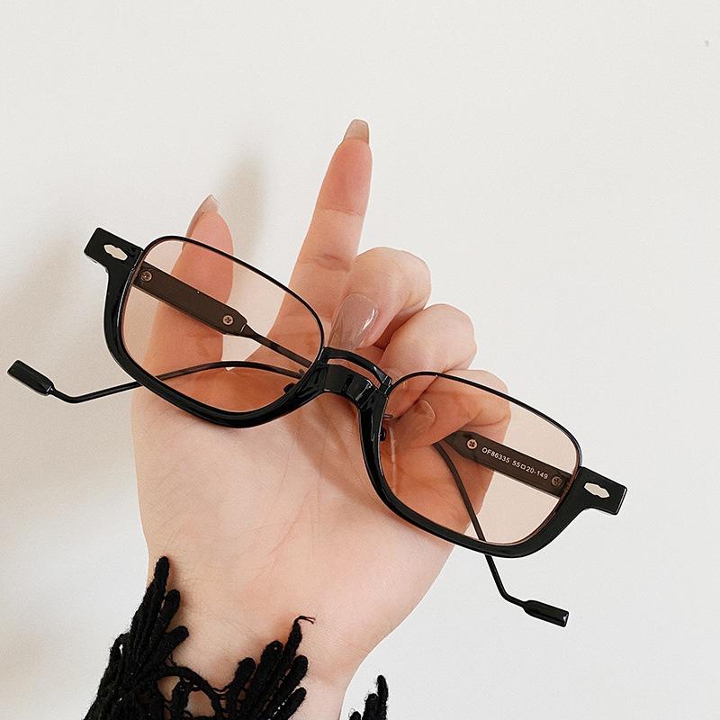 New Vintage Fashion Sunglasses for Women Metal Square Frame Luxury Shades Pink Sun Glasses UV400 Eyewear Lentes Mujer