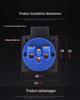 IP54 Waterproof 220V 10A 5-Hole Dustproof Socket with Flip Cover
