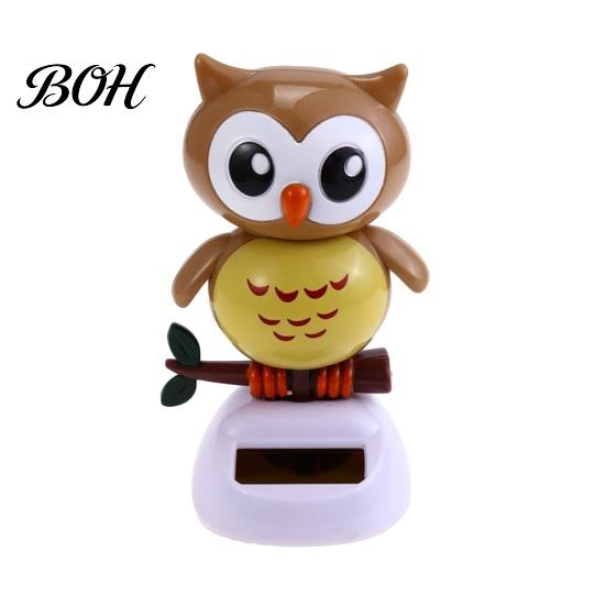 Dashboard Solar Decoration Funny Dancing Duck Toys, Creative Fun Swinging Fatigue Relief Car Ornament Owl Decorations Desktop Ornaments Interior