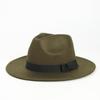 Street Shot Imitation Wool British Retro Jazz Hat Men'S And Women'S Big-Brimmed Top Hat Felt Hat Versatile Shade