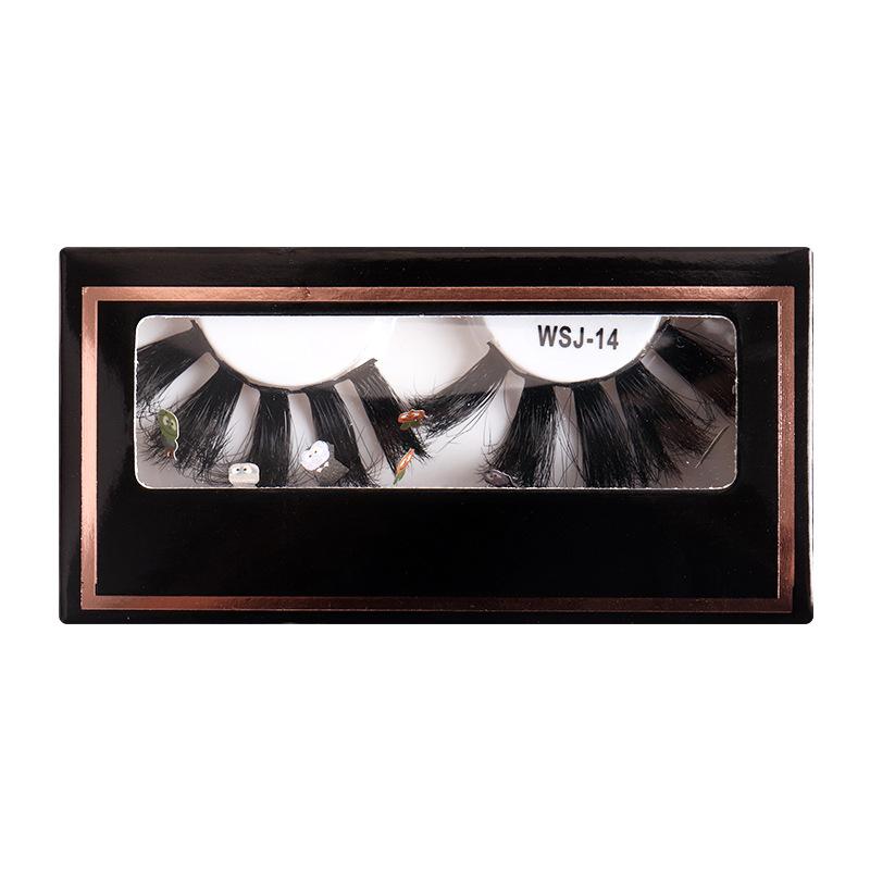 Halloween False Eyelashes A Pair Of High Imitation Mink Hair Decorative Stickers Thick Eyelashes
