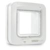 Puerta para gatos con microchip - Blanca - 142 mm x 120 mm (Memorización de hasta 32 chips)