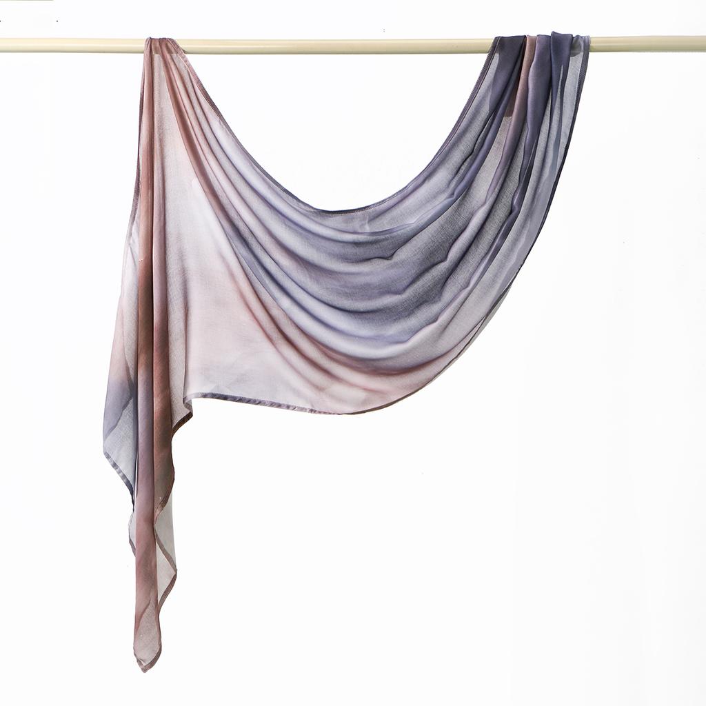 Fashion Printed Watercolor Modal Hijab Scarf For Woman Muslim Digital Printing Shawls Turban Ramadan Headscarf Scarves 170*70Cm