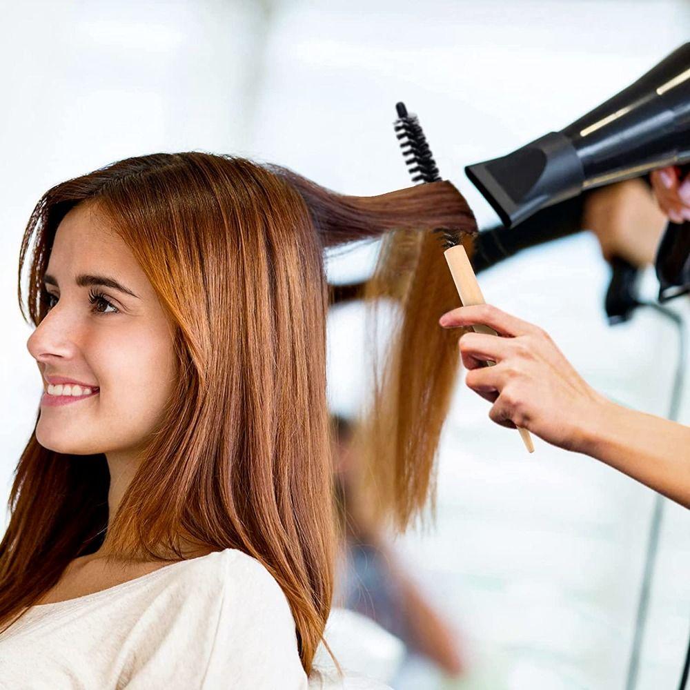 Hair Styling Hairdrerssing Tool Hair Curling Brush Roller Comb Mini Round Comb Round Hair Brush