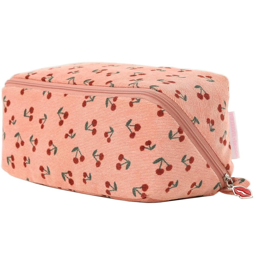 VanFn Cherry Blossom Makeup Large Capacity Vanity Pouch for Cute and Travel Cosmetic Storage Lightweight and Perfect for Business Trips Pouch, Women,