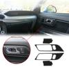 Car Inner Door Handle Trim Cover Frame Sticker Carbon Fiber Pattern Interior Decor Modified