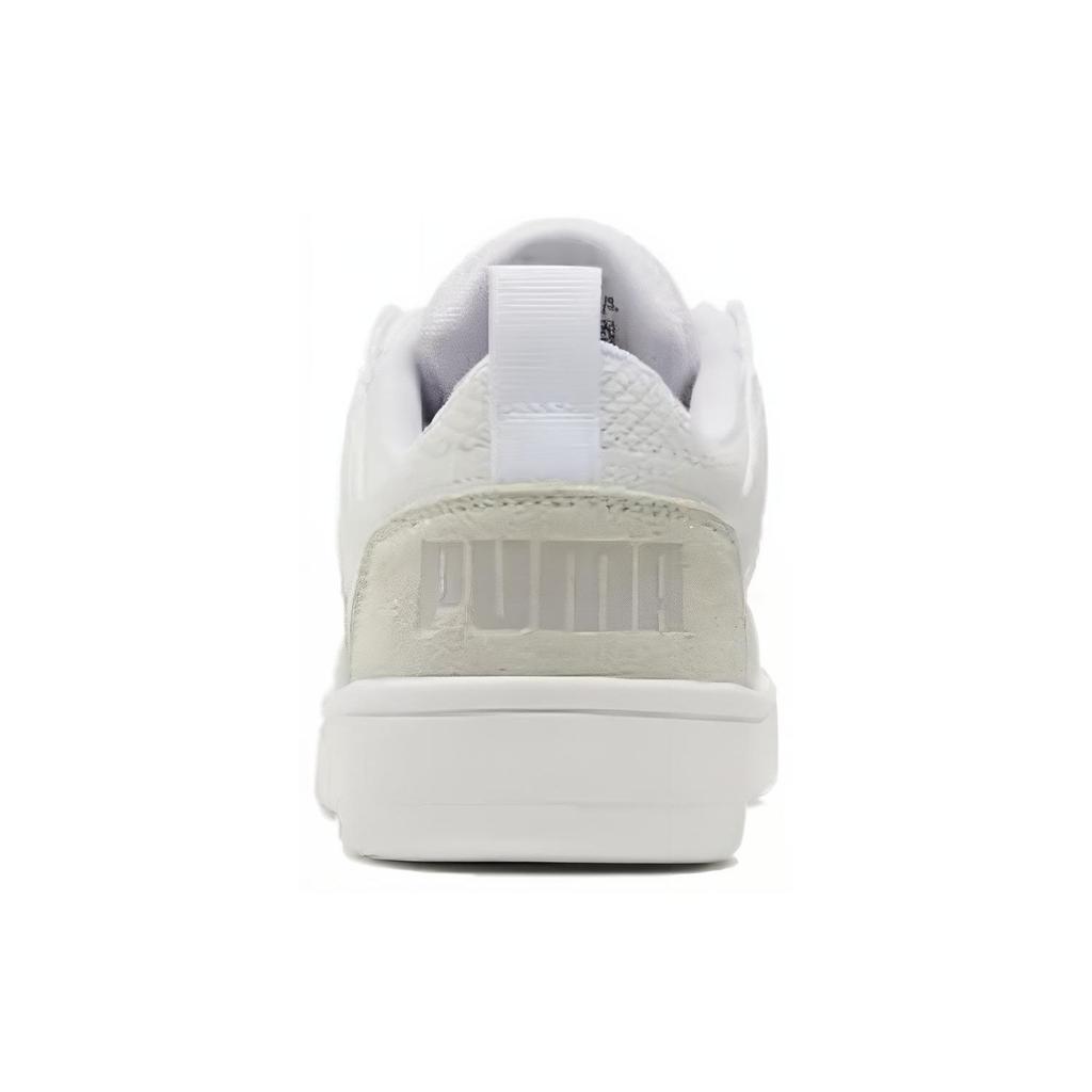 Puma Rebound Layup Lo Mesh Low Top Sneakers Unisex-Sneakers Weiß Grau 370914-06