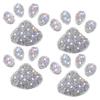4PCS Diamond studded dog footprints car body stickers