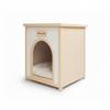 Wooden Dog Crate Side Table – FSC® Solid Wood Indoor Pet House Furniture for Small Dogs & Cats, Scandinavian Style End Table