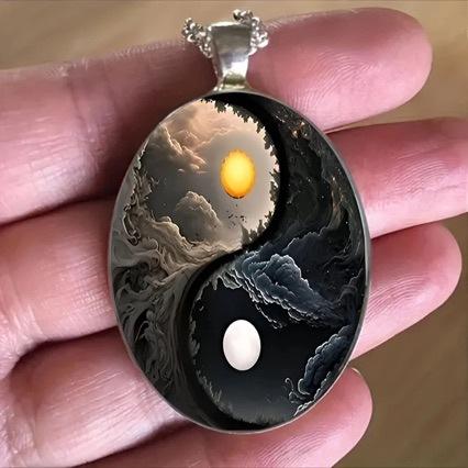 Exquisite Oval Pendant, Dreamy Peacock Accessories Necklace