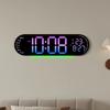New RGB LED Digital Wall Clock - Multifunctional Color Changing Large Display for Living Room, 6666R
