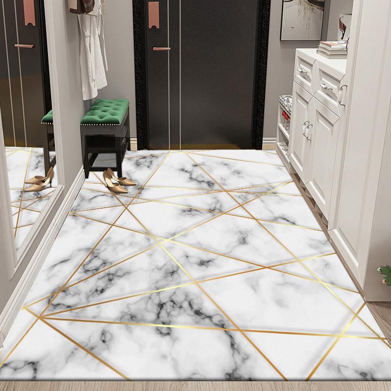 Nordic Style Floor Mat Door Mat Home Bedroom Living Room Bathroom Non-slip Absorbent Machine Washable Carpet Mat