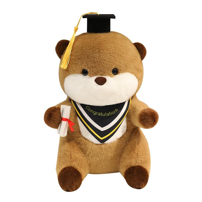 Capybara Graduation Plush Toy With Pp Cotton Filling For Commemorative Gift And Collectors Souvenir