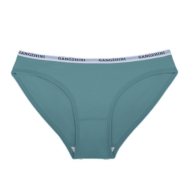 Damen Frühling und Sommer Einfarbige Buchstaben Gürtel Bequem Faden Atmungsaktiv Dreieck Slips