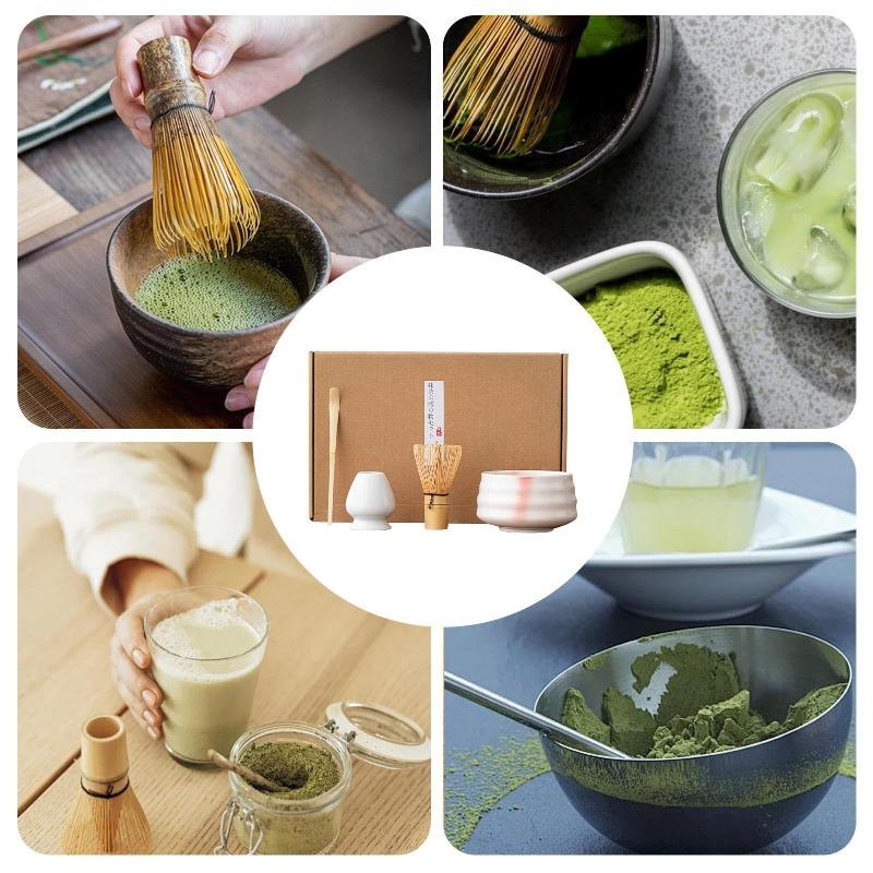 Japanese Matcha Tea Set Whisk Stand Tea Ceremony Matcha Bowl Grinder Brushes Tea Tools Holder Tea-making Tea Accessories