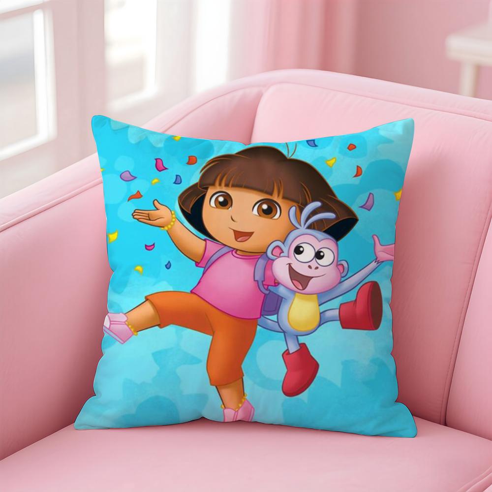 

Educational Cute American Cartoon DDora the Explorer Cushion Cover Pillow Case Soft Skin Friendly Fabric Concealed Zipper 30X30cm