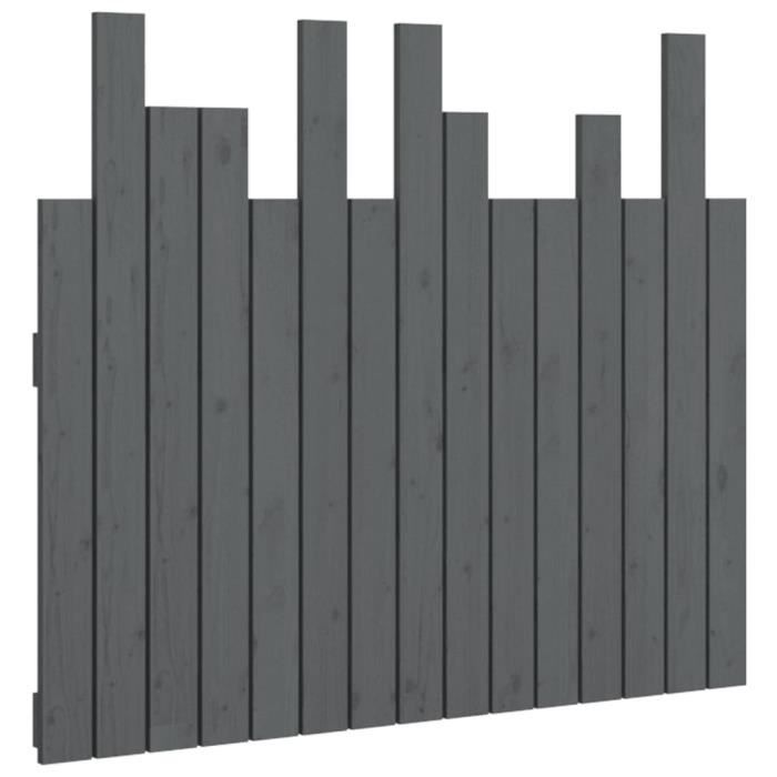 VidaXL Tête de lit murale Gris 95,5x3x80 cm Bois massif de pin 824785
