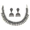Oxidised Silver Plated Necklace Set with Earrings for Women