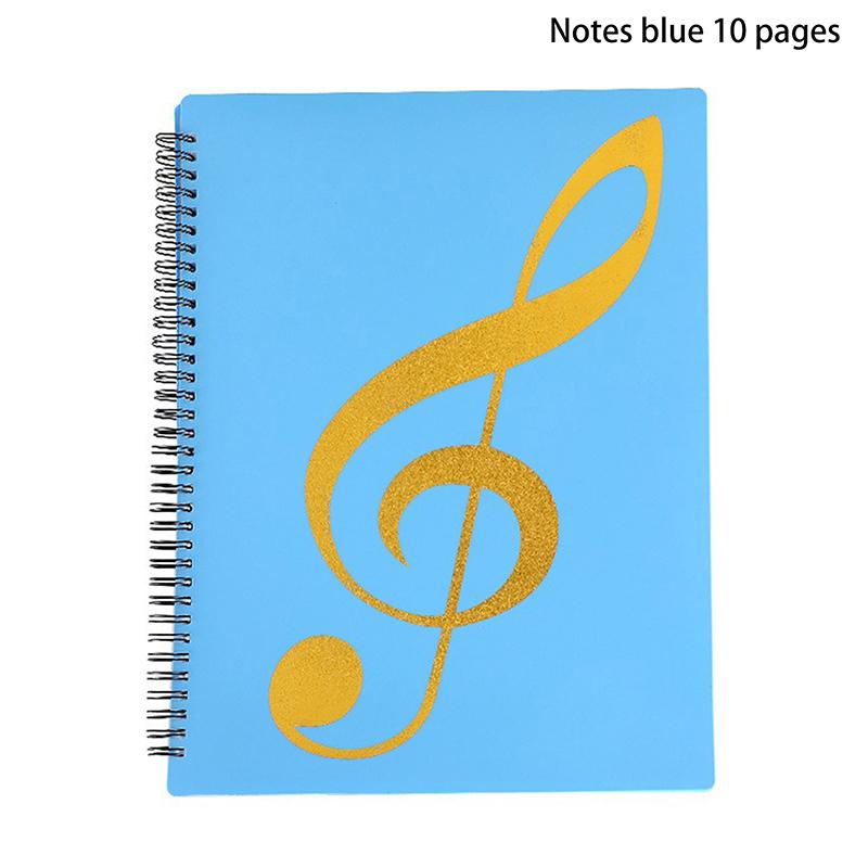 Flexible 20 Pages Piano Music Score Folder A4 Music Book Clip Sheet Note Folder Piano Paper Sheets Music Binder For Practice