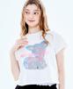 Soipeuyukaen White Print Semi-Crop T-Shirt