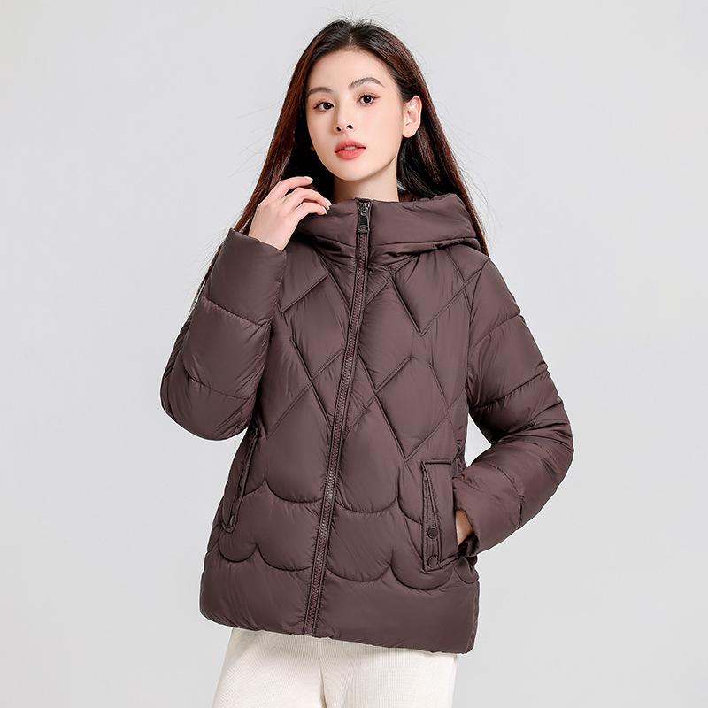 Down cotton jacket women's loose plus size cotton jacket 2025 winter padded jacket short coat