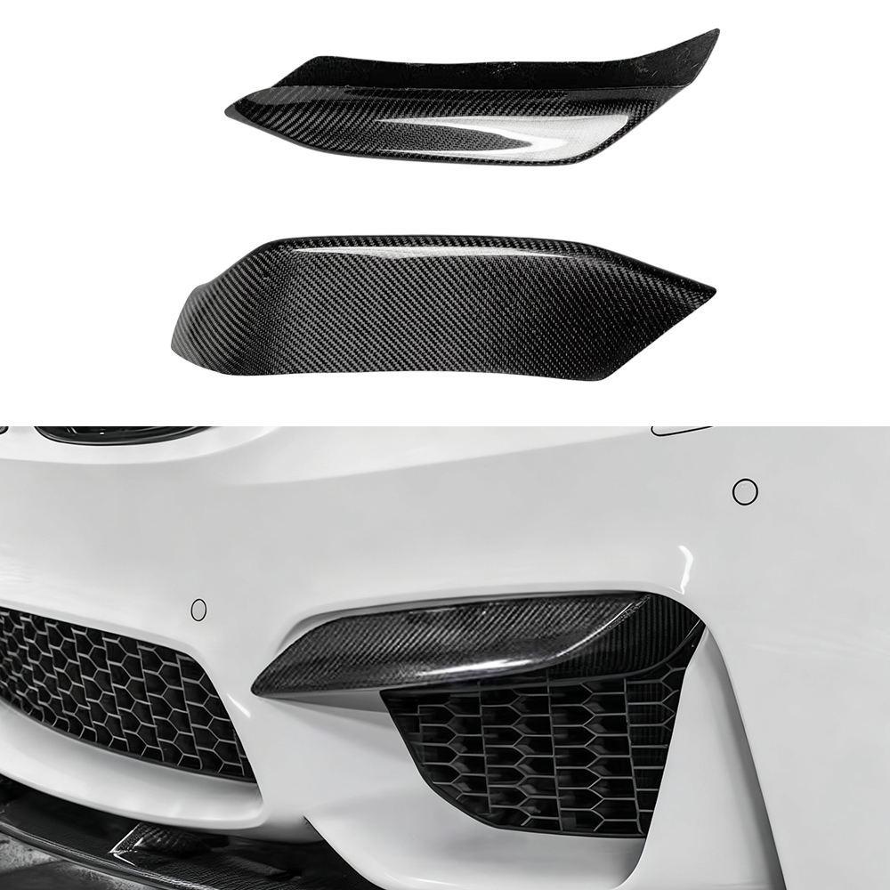 

BMW M3/M4 F80/F82 Front Bumper Fog Light Corner Trim Spoiler Gloss Black