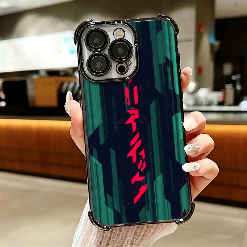 Cyberpunk Aesthetics Plating Phone Case For Iphone 16 17 Pro Max Air 16E 14 15 Plus 12 13 Mini Anti-Fall Airabag Cover