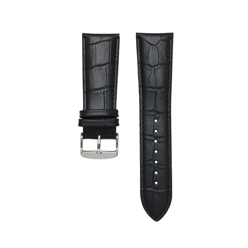 Uhrenarmband aus echtem Leder 22 mm 23 24 26 mm 28 mm Uhrenarmband mit Dornschließe Herren-Lederarmband allgemeines Uhrenarmband Alligatorprägung 26mm gray