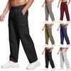 Pantaloni sport casual Pantaloni largi pentru bărbați, cu panouri lungi, pentru antrenament pentru alergare, fitness
