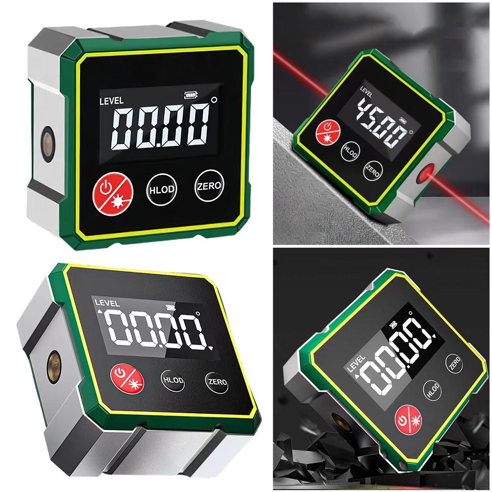 Magnetic Protractor Inclinometer Gauge with LCD Backlight Level Angle Measurement Tool for Construction Carpenter Craftsman Home