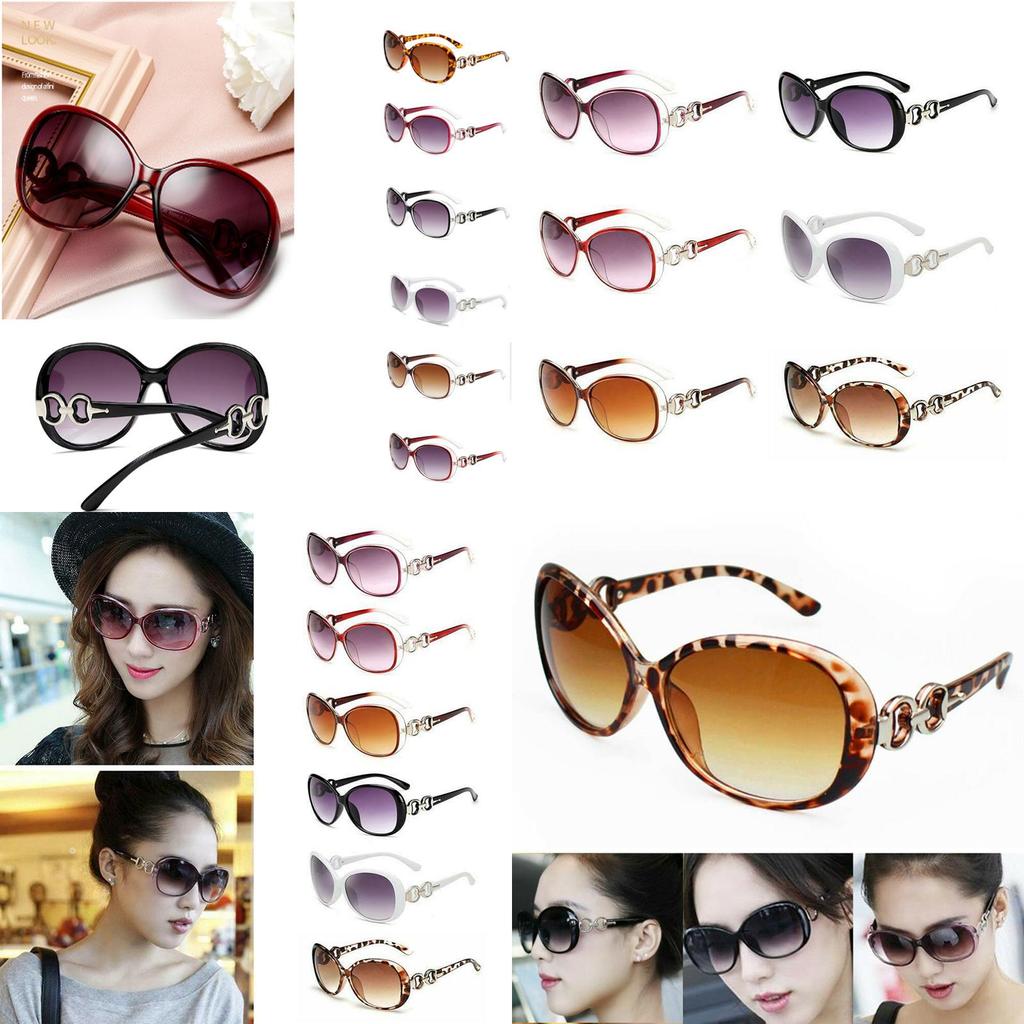 Vintage Women's Retro Shades Sunglasses With Oversized Design And Uv400 Protection