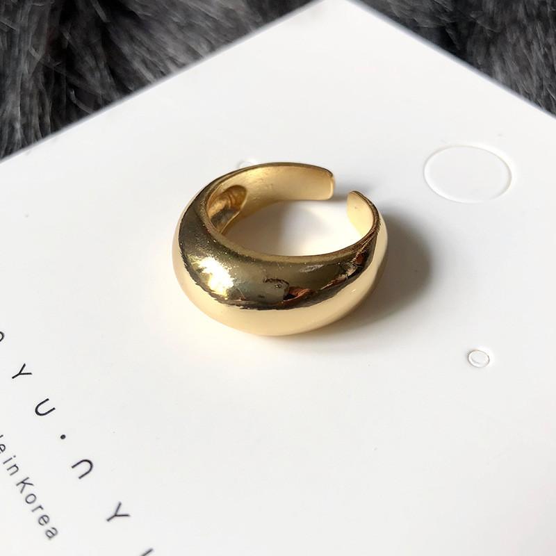 Gold Smooth Surface Female Adjustable Ring Wedding Rings For Women Jewelry Accessories