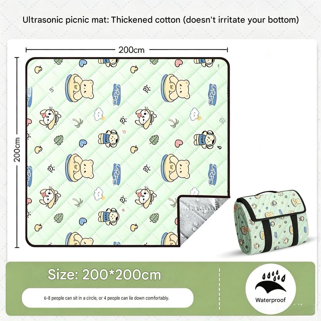 Picnic mat, moisture-proof mat, thickened, waterproof, portable, foldable outdoor spring outing tent camping mat