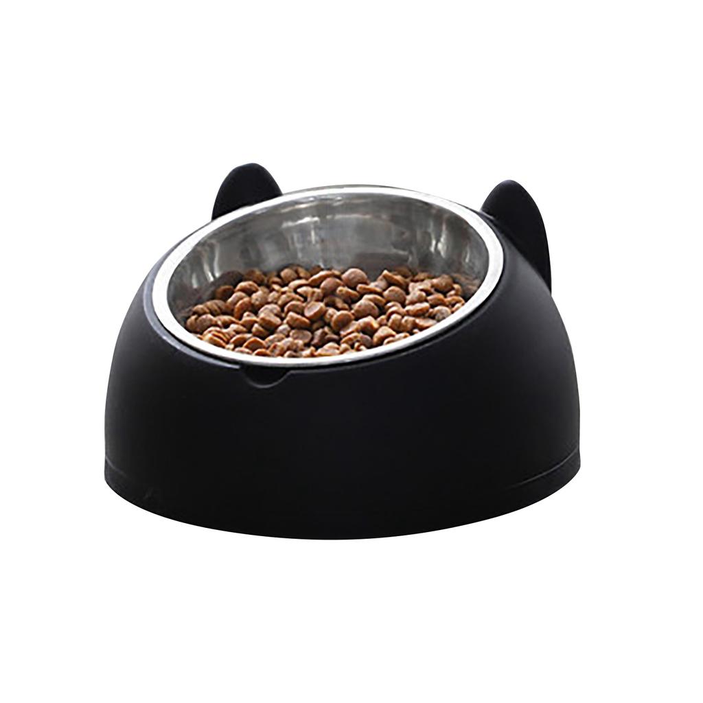 Pet Food Water Bowl Stainless Steel Detachable Prevent Slip Cartoon Shape Dog Cat Feeding BowlPink