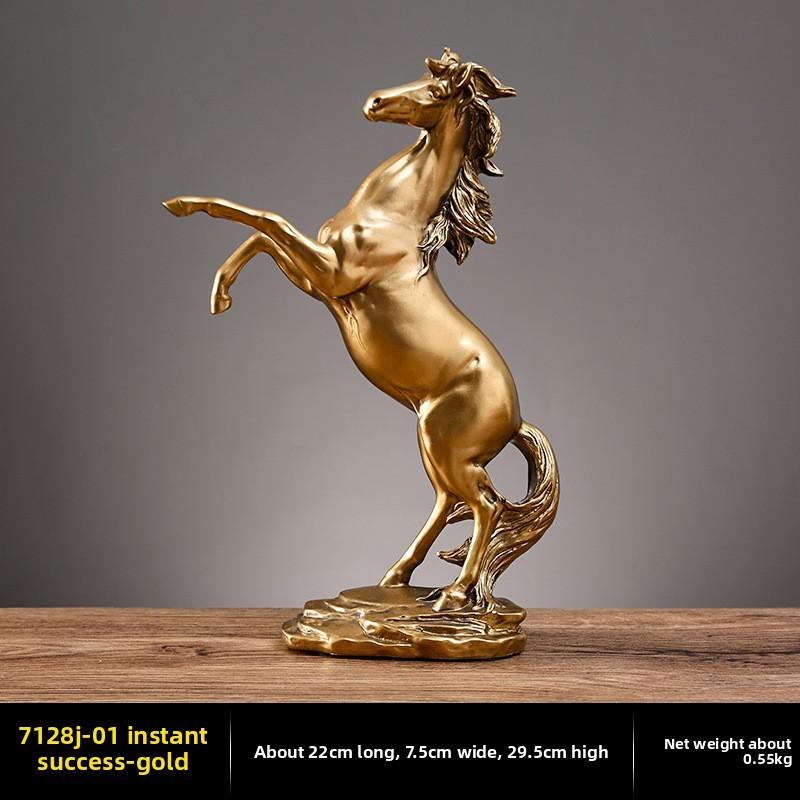 Elegant Horse Resin Figurine For Modern Home Decor And Office Decoration Display