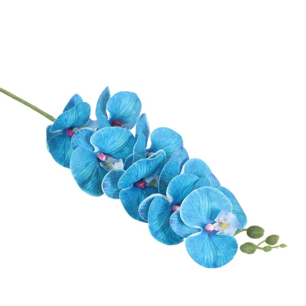 Ramură Artificială Phalaenopsis cu 9 Capete Imprimare 3D Orhidee Molie Falsă Acasă Grădină